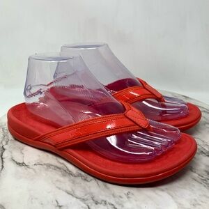 Vionic Tide II Poppy Comfort Flip Flop Sandals 8 Summer Casual Classic Beach